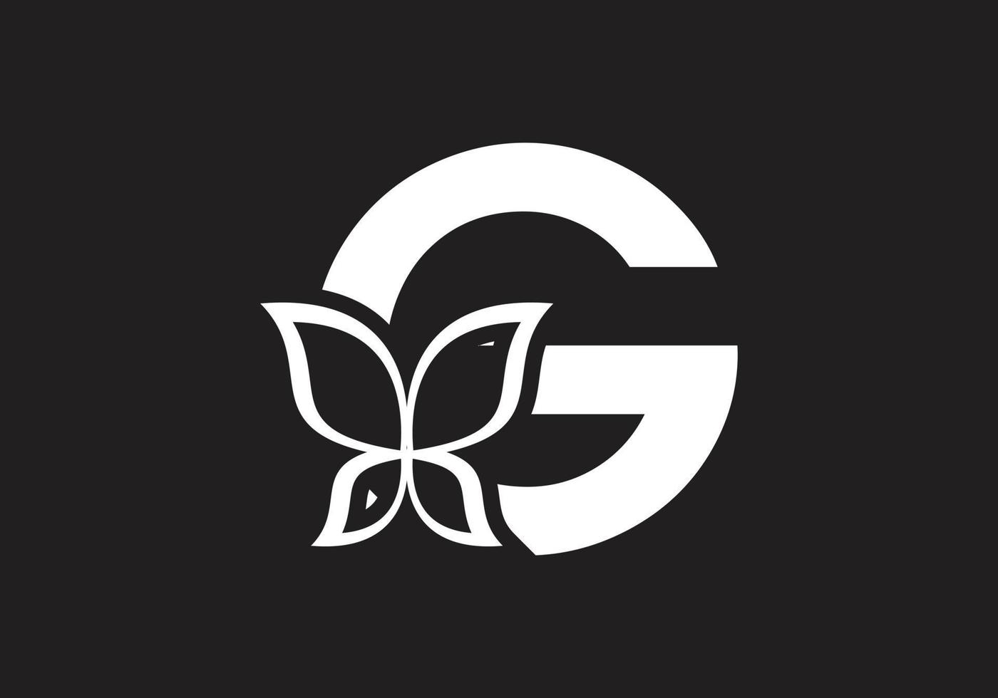 questo logo di testo lettera g creativo e unico vettore