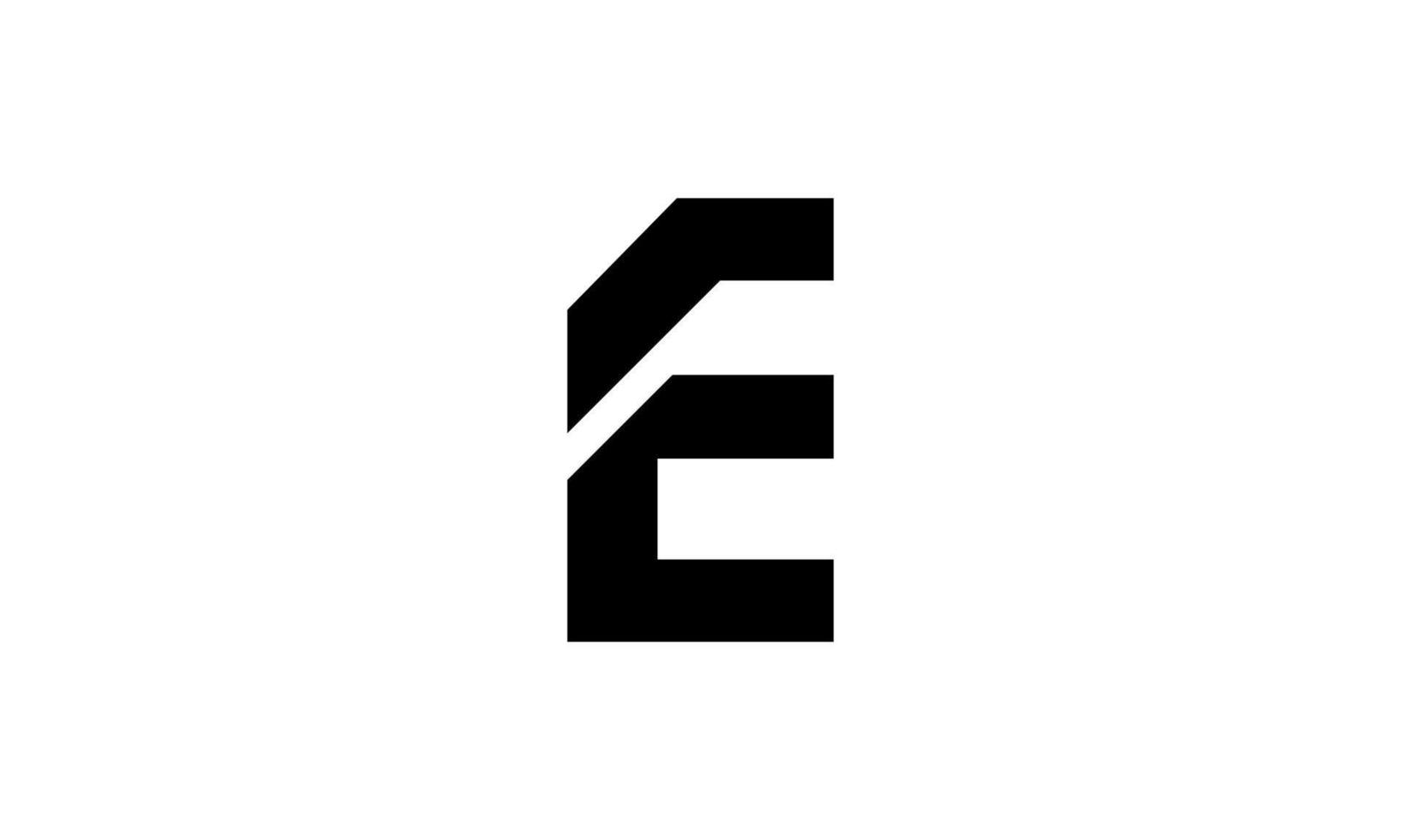 e lettera logo. e. e logo icona disegno vettoriale illustrazione.