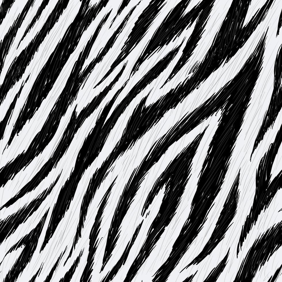 motivo senza cuciture disegnato a mano di stampa zebra, pelle di dettaglio di zebra, motivo zebrato realistico vettore