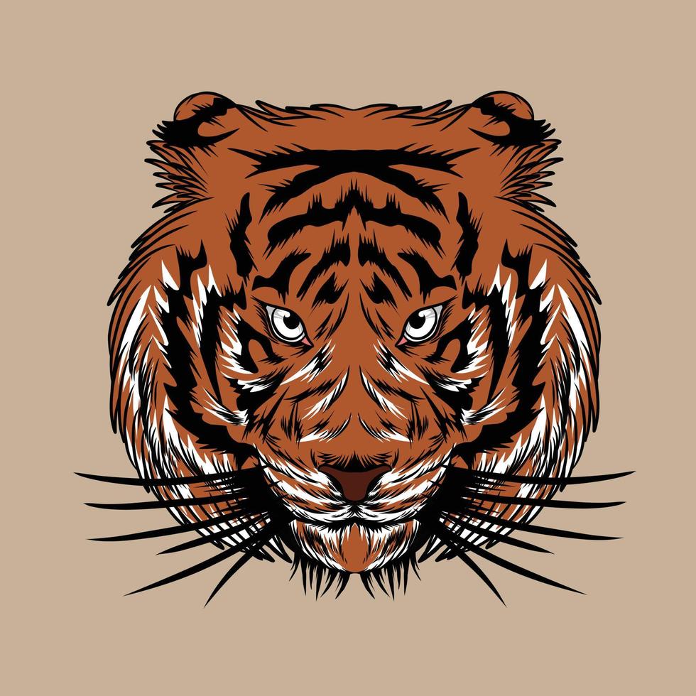 illustrazione vettoriale di tigre realizzata per l'uso del marchio e così via