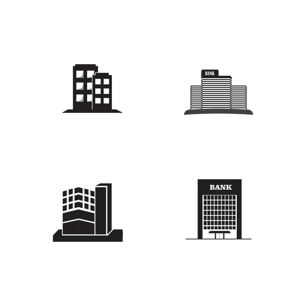 modello di progettazione dell'illustrazione di vettore dell'icona della costruzione della banca