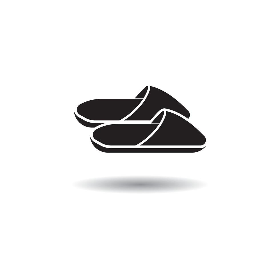 disegno del modello dell'illustrazione di vettore dell'icona delle pantofole.