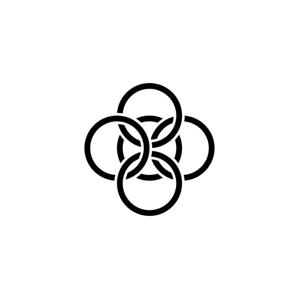 cerchio comunità logo design illustrazione vettoriale sfondo isolato