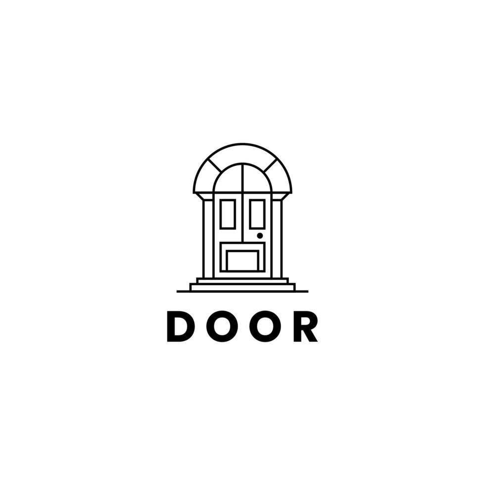 porta logo design illustrazione vettoriale sfondo isolato