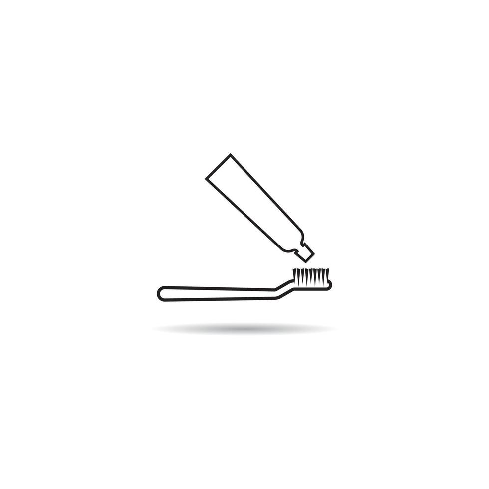 modello di progettazione dell'illustrazione di vettore dell'icona dello spazzolino da denti