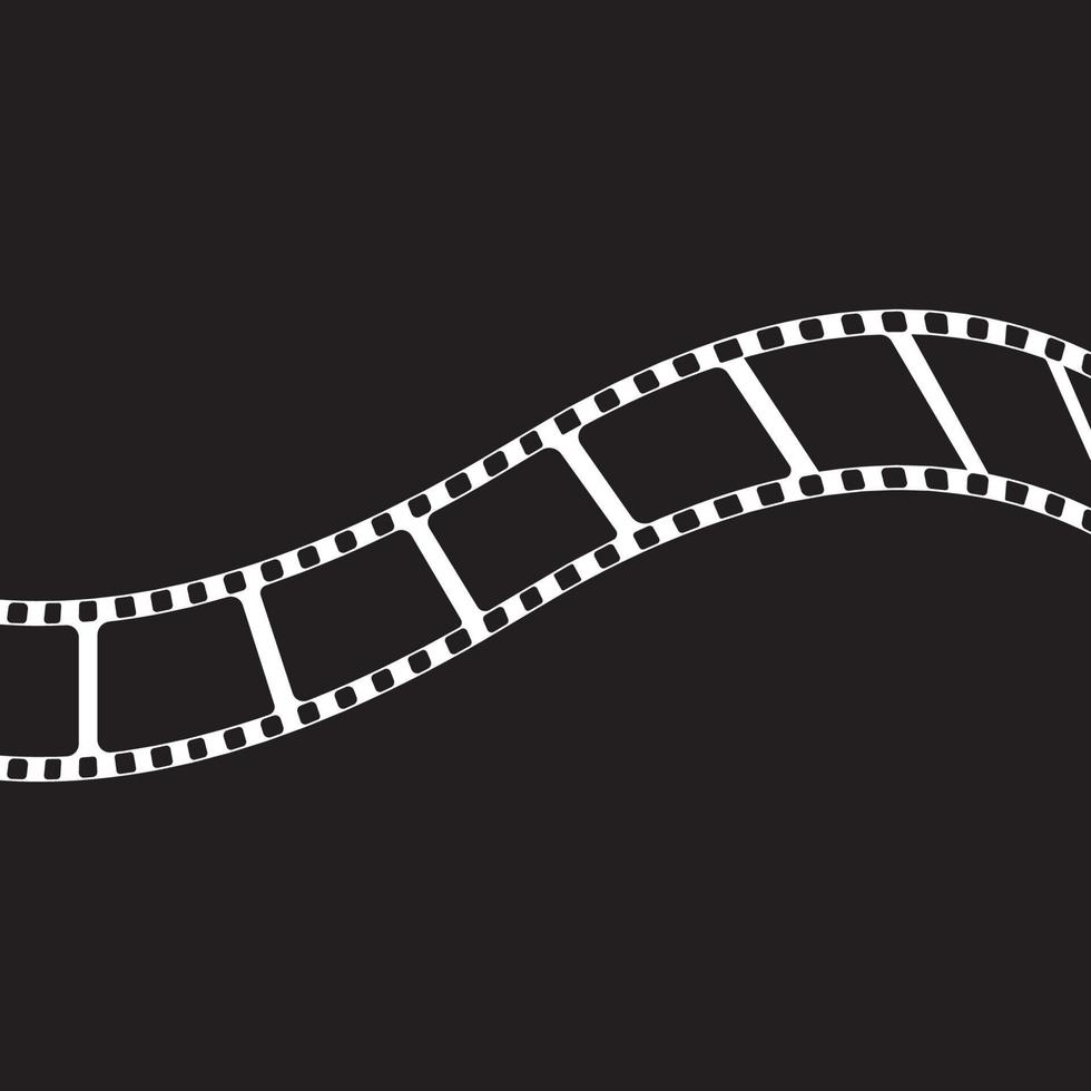modello di disegno dell'illustrazione vettoriale dell'icona della striscia di pellicola