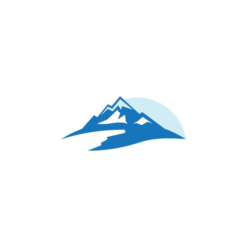 design del logo di montagna vettore