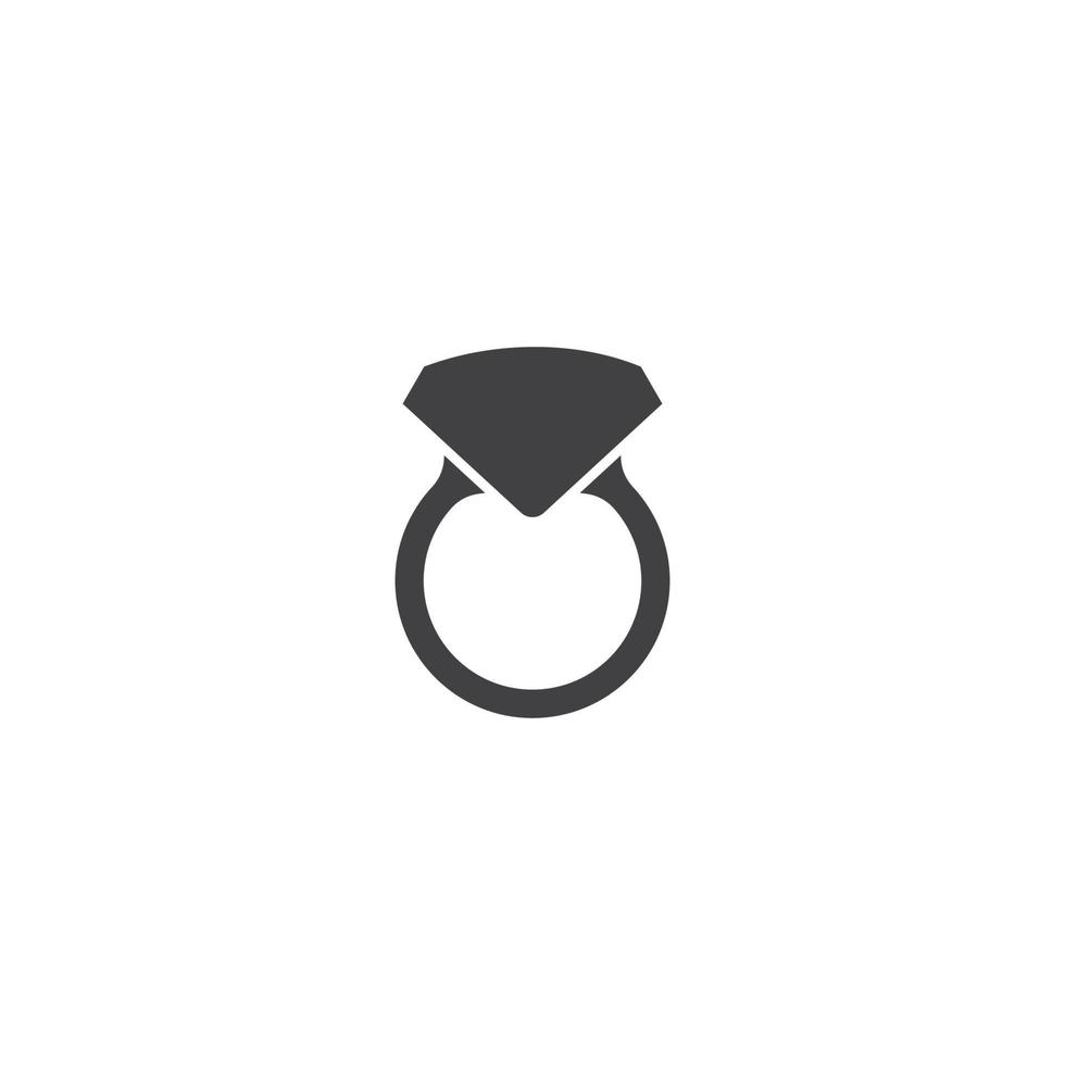 modello di disegno dell'illustrazione di vettore dell'icona dell'anello di diamante