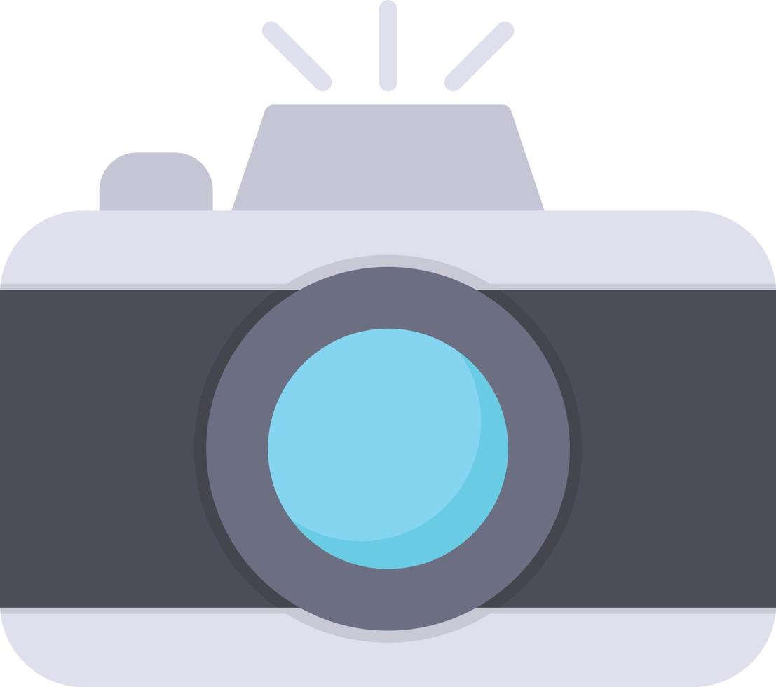 icona piatta della fotocamera vettore