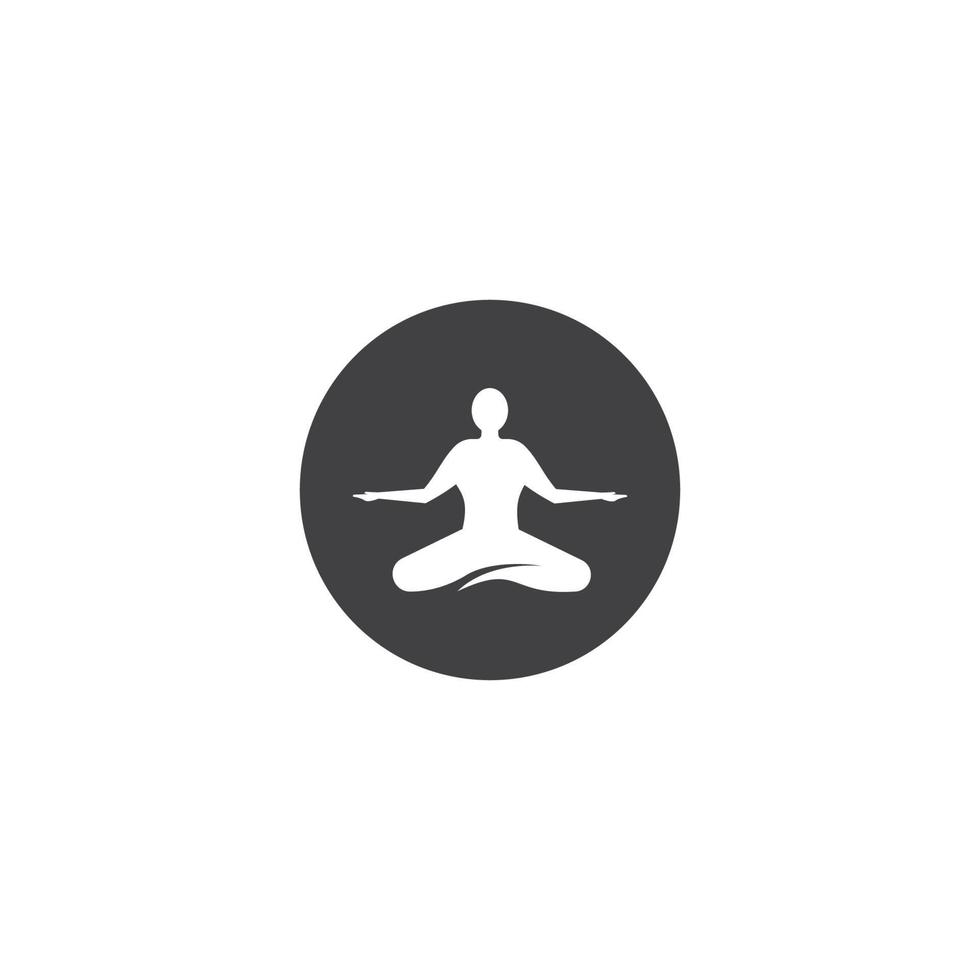 modello di progettazione dell'illustrazione di vettore dell'icona di yoga