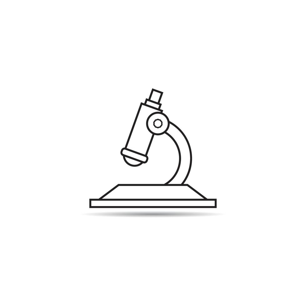modello di progettazione dell'illustrazione di vettore dell'icona del microscopio