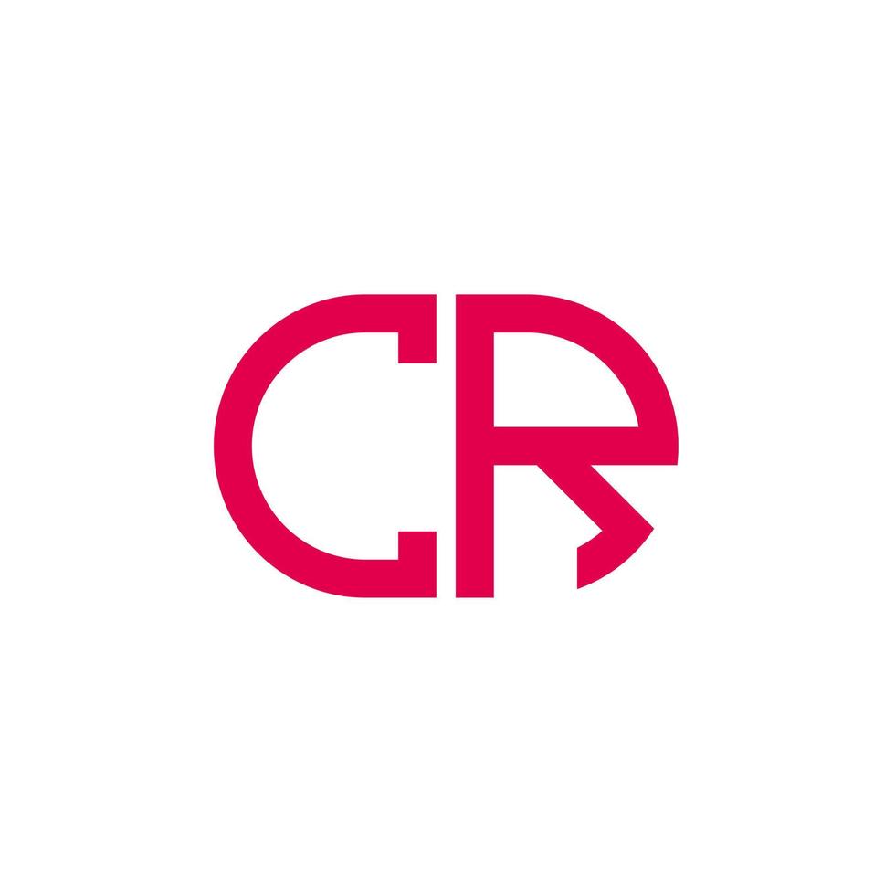 cr lettera logo design creativo con grafica vettoriale