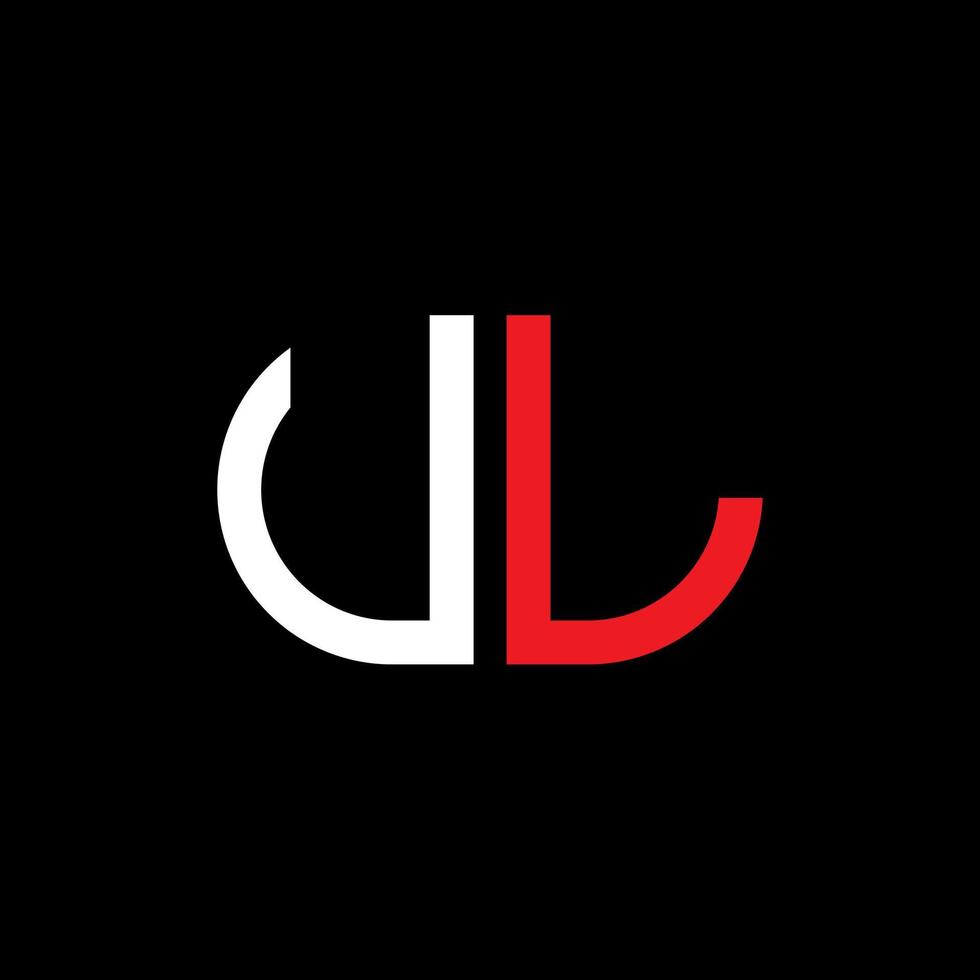 ul lettera logo design creativo con grafica vettoriale