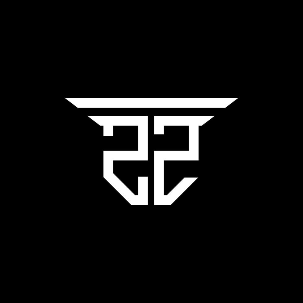 zz lettera logo design creativo con grafica vettoriale