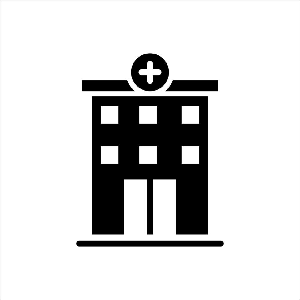 modello di disegno vettoriale icona edificio ospedaliero