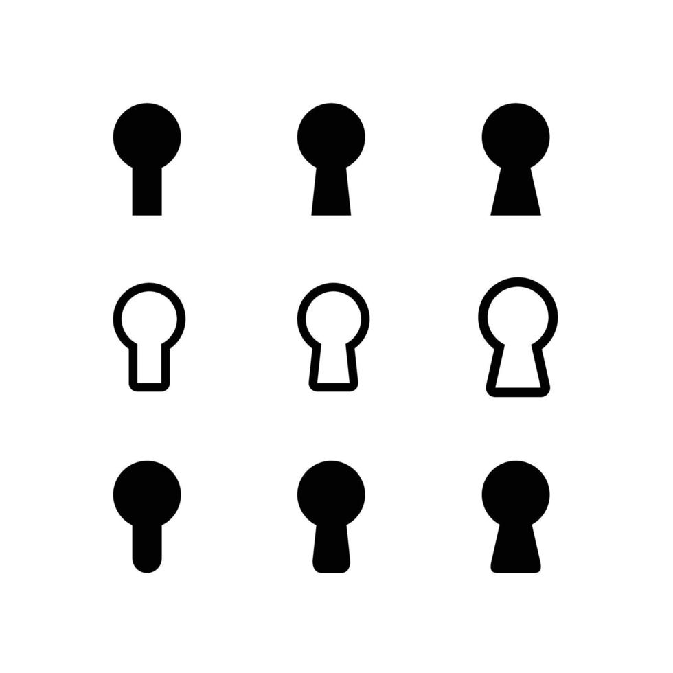simbolo semplice del buco della serratura. disponibile in formato eps. isolato su sfondo bianco. vettore