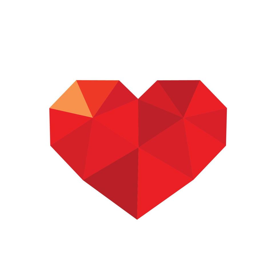 vettore di simbolo di amore cuore triangolare. disponibile in formato vettoriale eps. isolato su sfondo bianco.