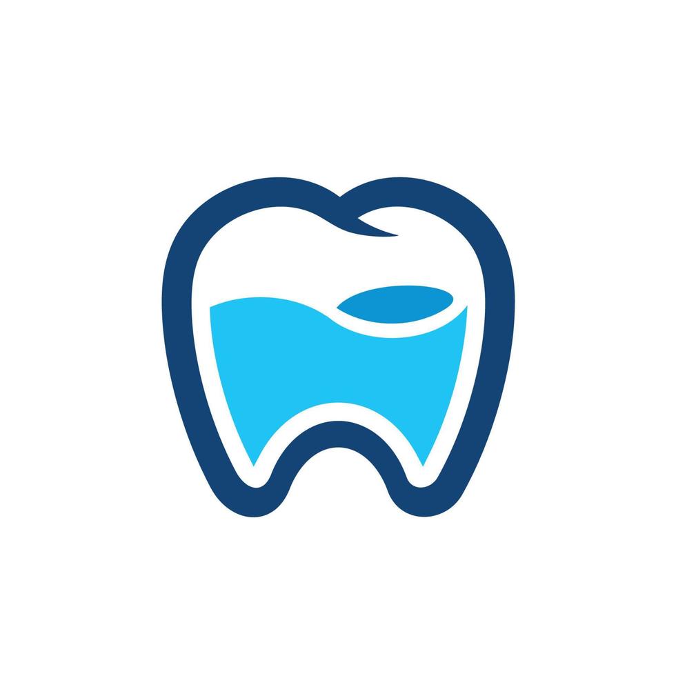icona del dente fresco, logo vettoriale. adatto per clinica odontoiatrica, laboratorio, app, attività medica, ecc. Disponibile in formato vettoriale eps modificabile.