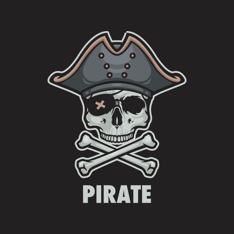 concetto di logo pirata vettore