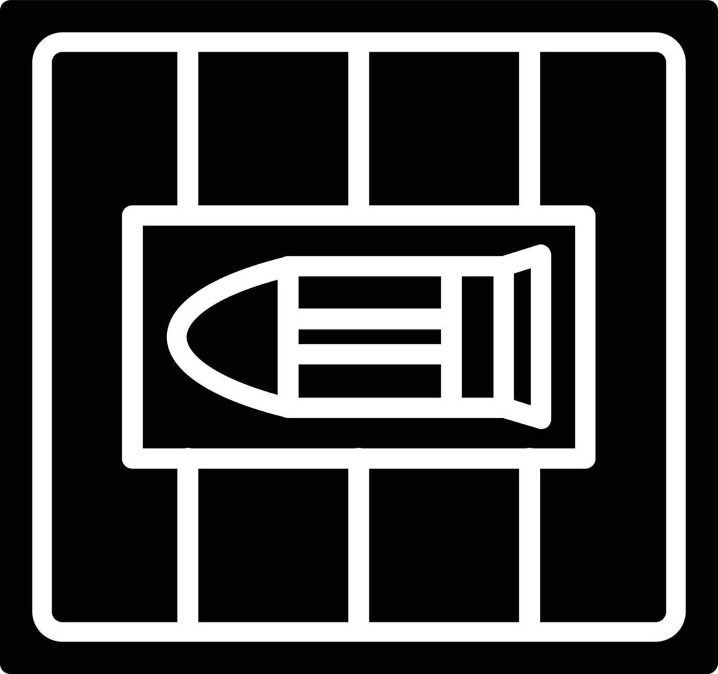 icona del glifo della casella vettore