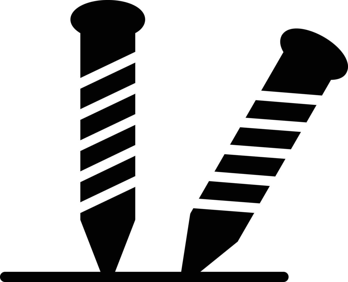 icona del glifo con unghie vettore