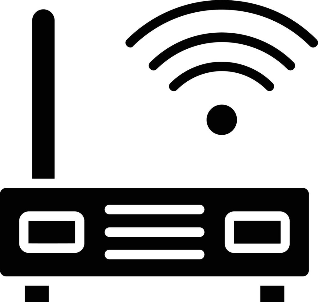 icona del glifo del router vettore