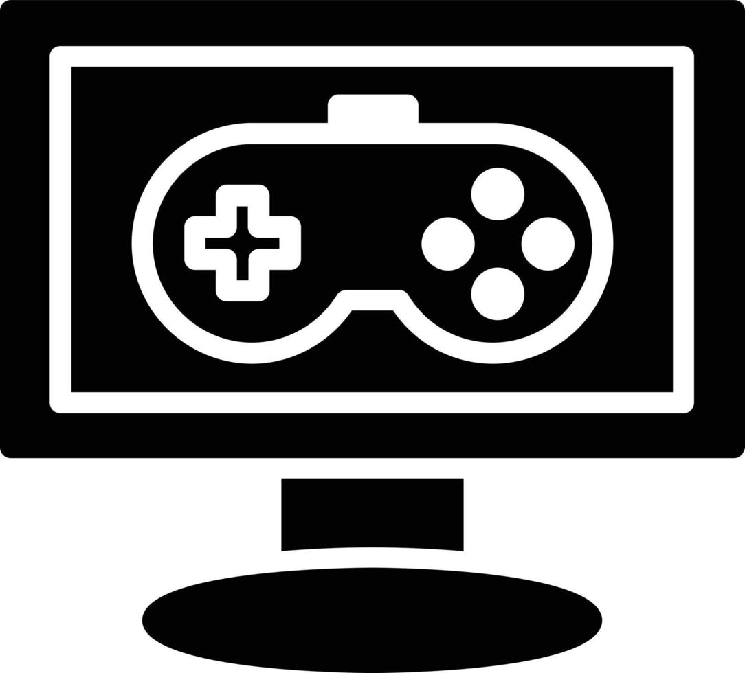 icona del glifo del controller di gioco vettore