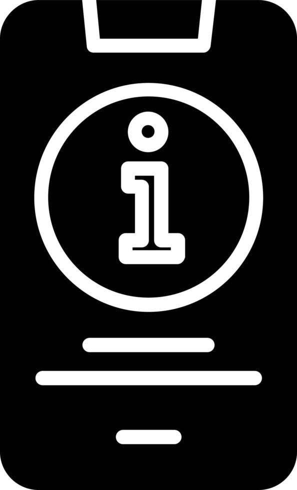 icona del glifo informativo vettore