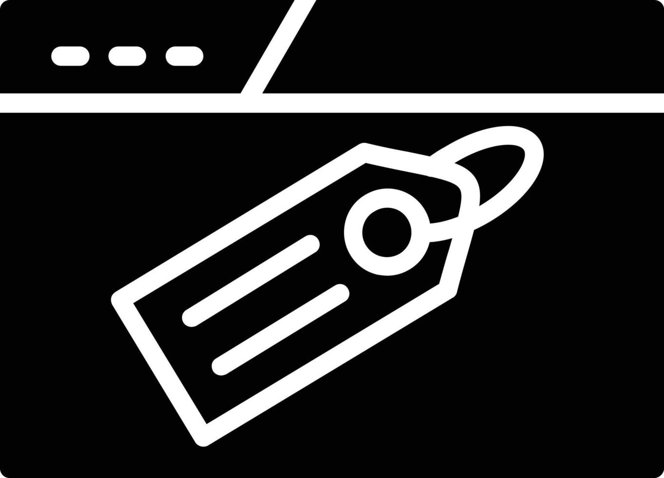 icona del glifo con tag vettore