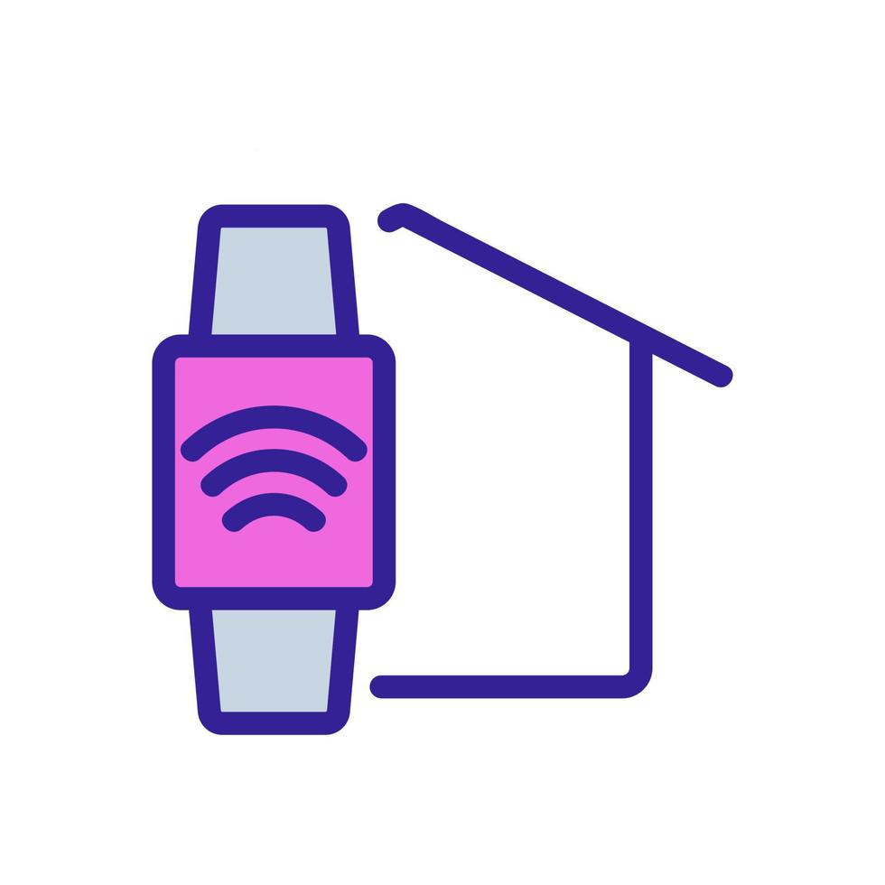 vettore icona casa intelligente. illustrazione del simbolo del contorno isolato