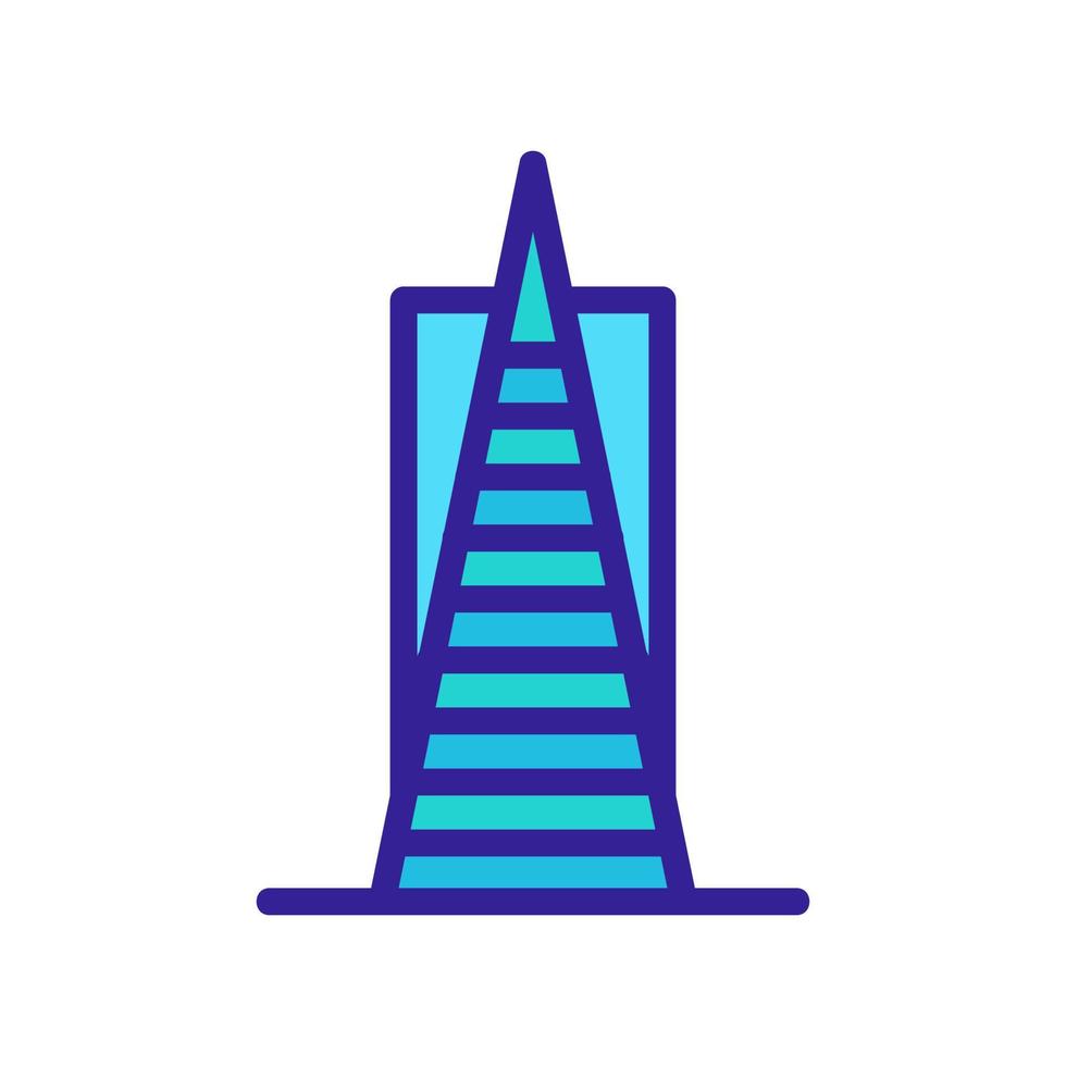 il grattacielo del futuro icona vettore illustrazione del profilo