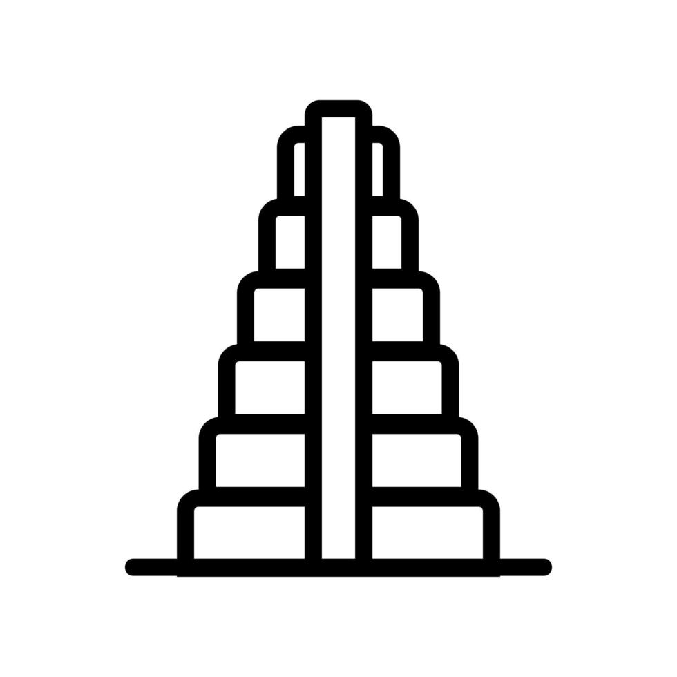 illustrazione del profilo di vettore dell'icona del grattacielo