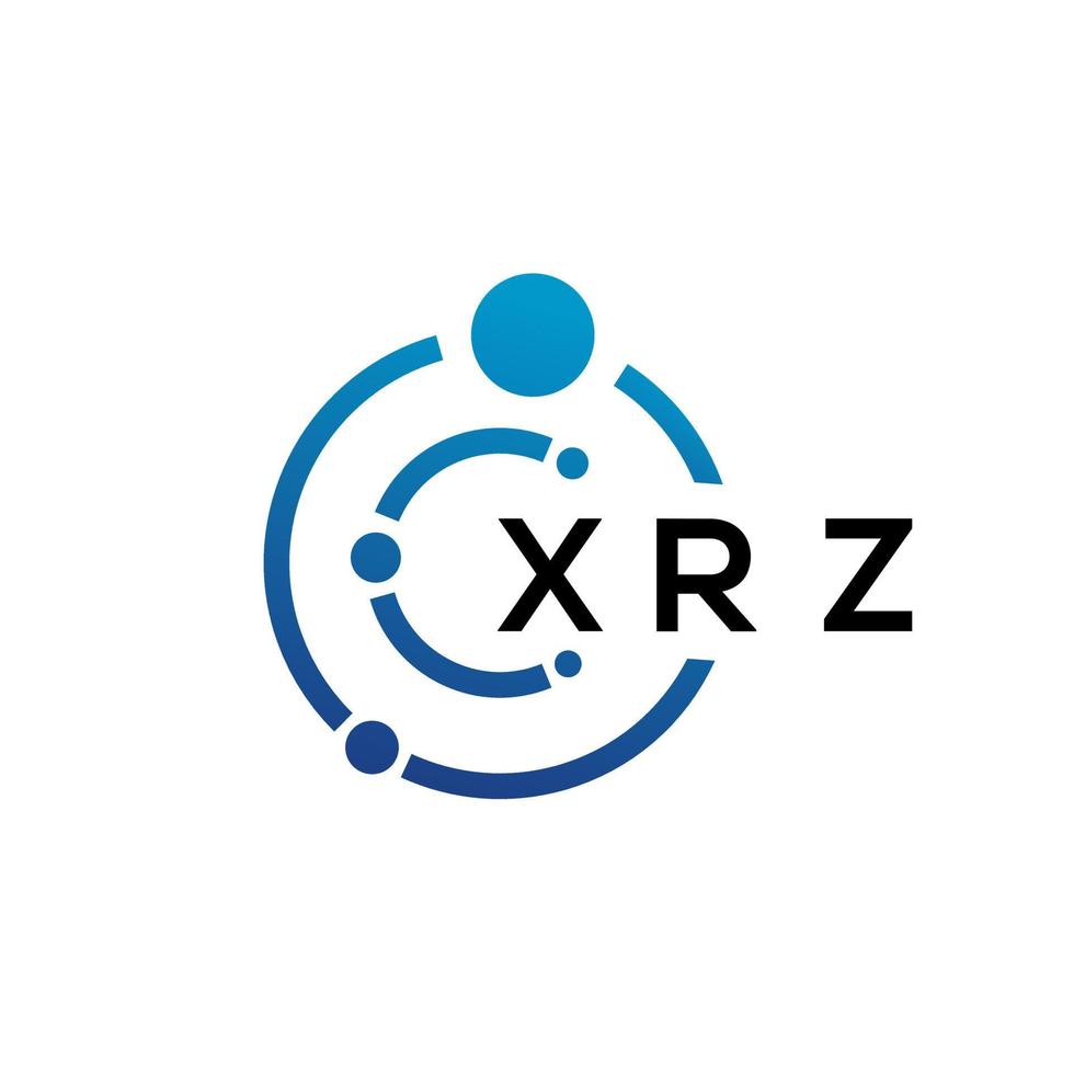 xrz lettera tecnologia logo design su sfondo bianco. xrz iniziali creative lettera it logo concept. disegno della lettera xrz. vettore