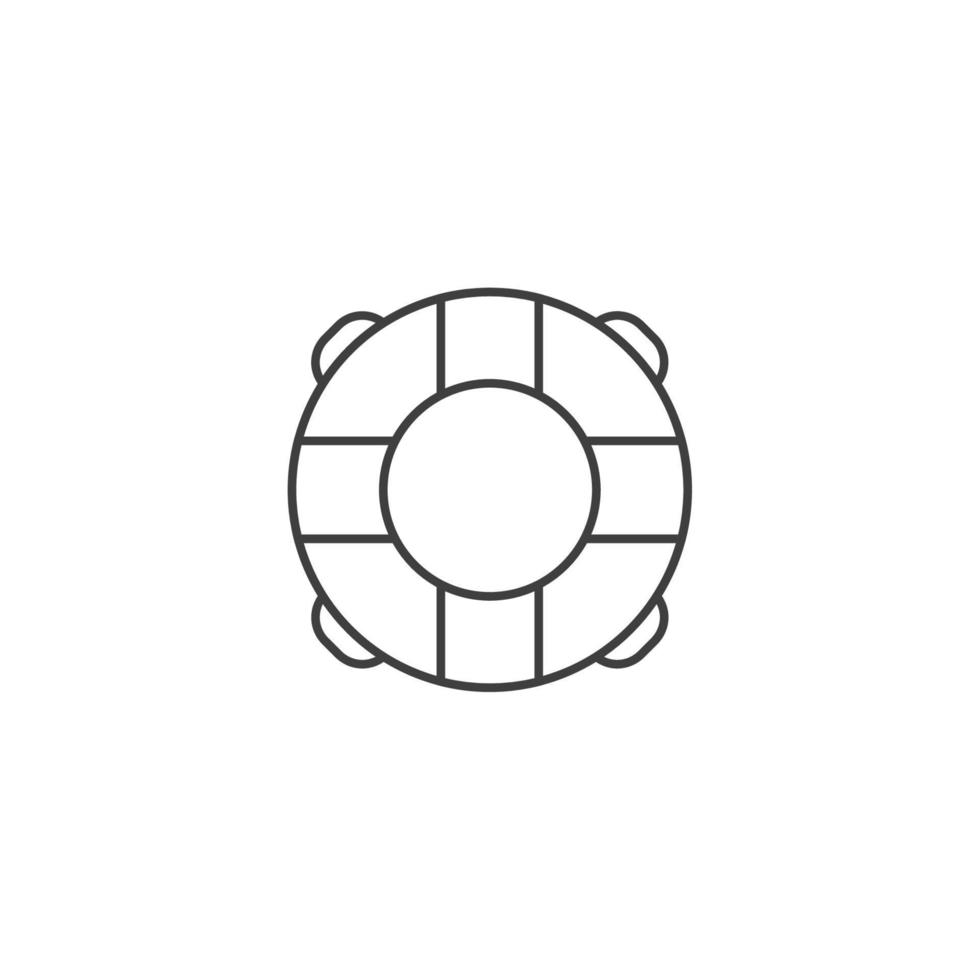 il segno di vettore del simbolo del salvagente è isolato su uno sfondo bianco. colore icona salvagente modificabile.