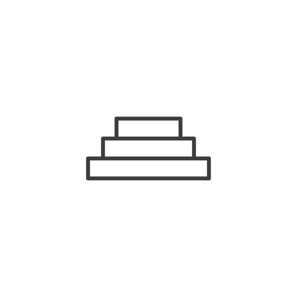 segno vettoriale del simbolo della scala è isolato su uno sfondo bianco. colore icona scala modificabile.