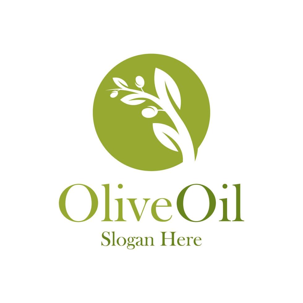 modello di progettazione logo oliva. vettore di concetto di logo oliva. simbolo dell'icona creativa