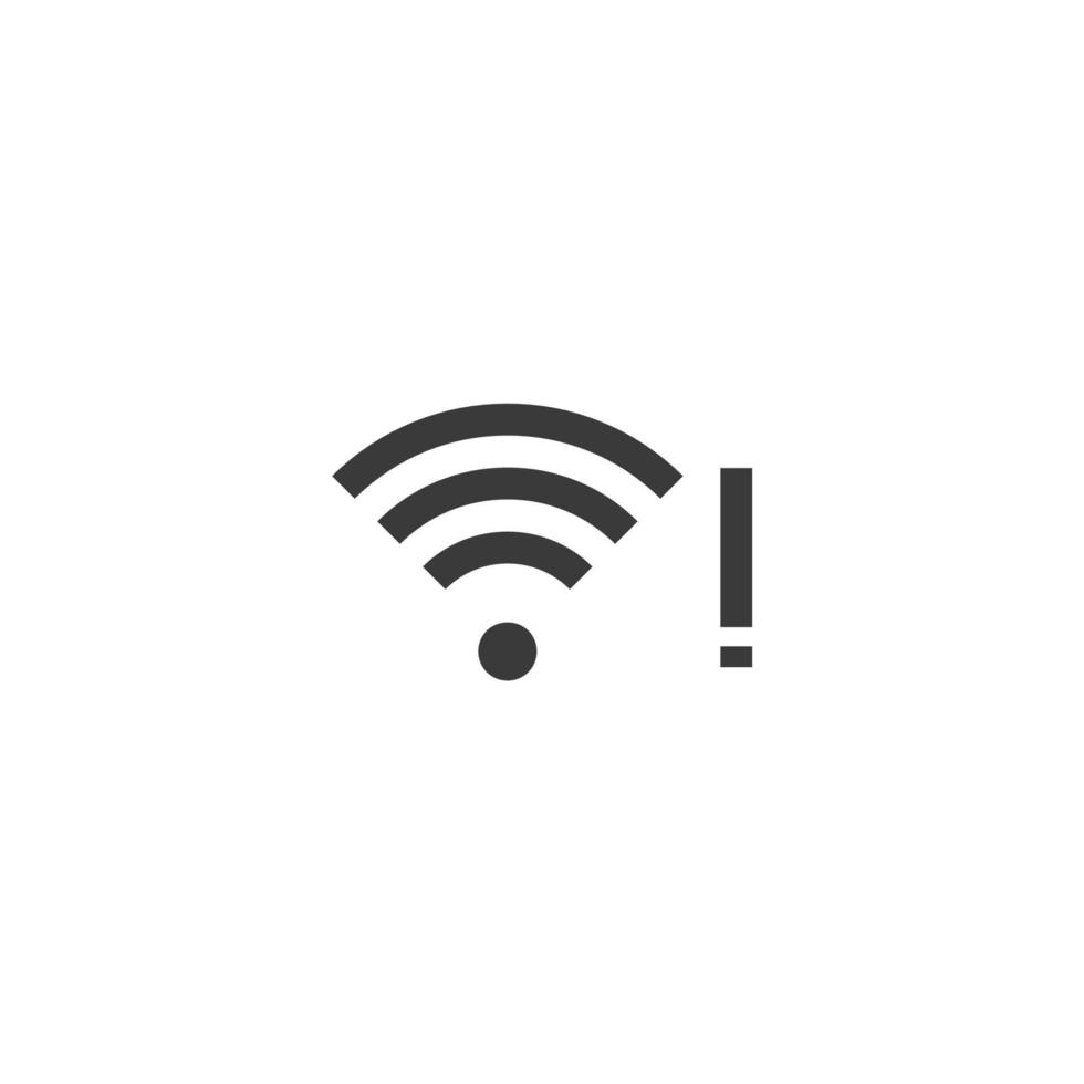 il segno vettoriale del simbolo della potenza del segnale wifi è isolato su uno sfondo bianco. colore dell'icona della potenza del segnale wifi modificabile.