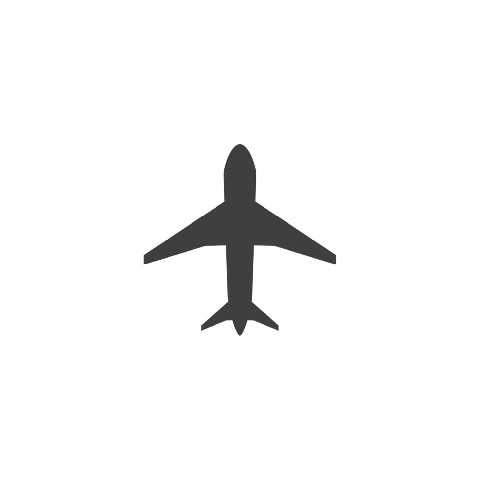 il segno vettoriale del simbolo dell'aereo è isolato su uno sfondo bianco. colore dell'icona del piano modificabile.