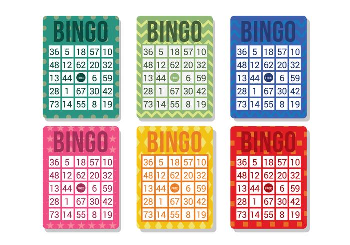 vettore di carta di bingo