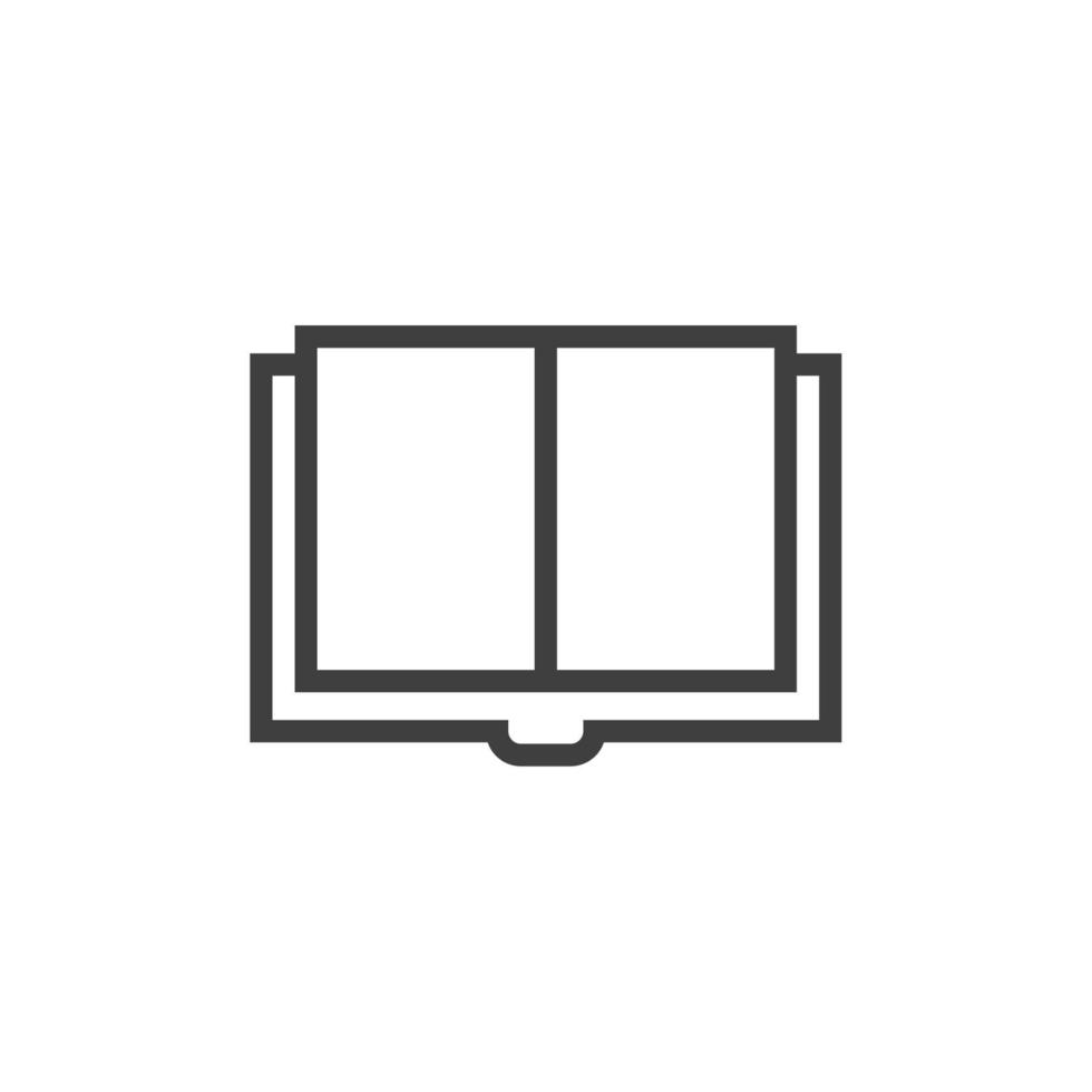 segno vettoriale del simbolo del libro è isolato su uno sfondo bianco. colore icona libro modificabile.