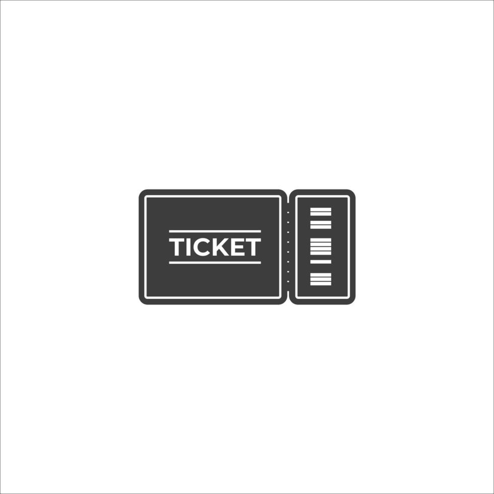 segno vettoriale del simbolo del biglietto è isolato su uno sfondo bianco. colore icona biglietto modificabile.