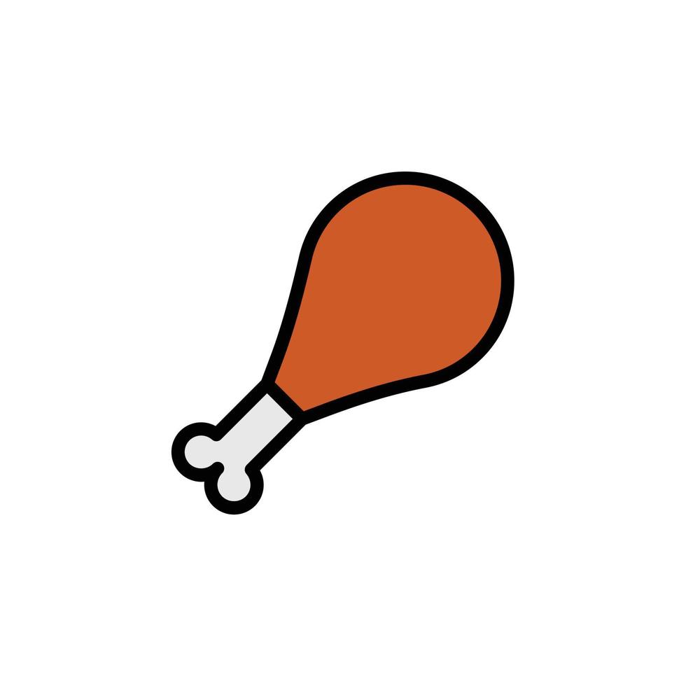 vettore di coscia di pollo per la presentazione dell'icona del simbolo del sito Web