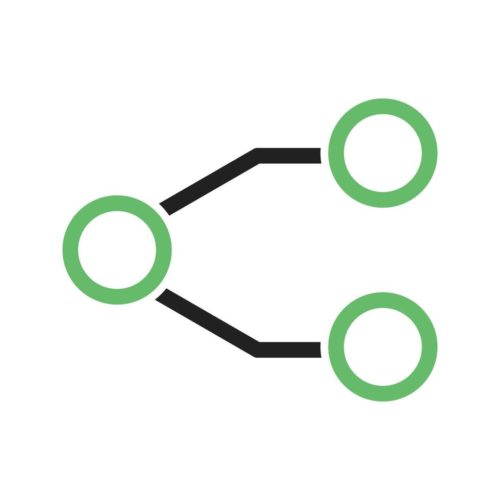 rete i linea icona verde e nera vettore