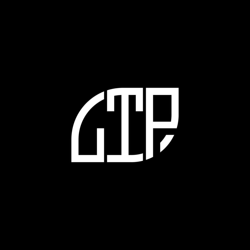 design del logo della lettera ltp su sfondo nero. ltp creative iniziali lettera logo concept. disegno lettera ltp. vettore