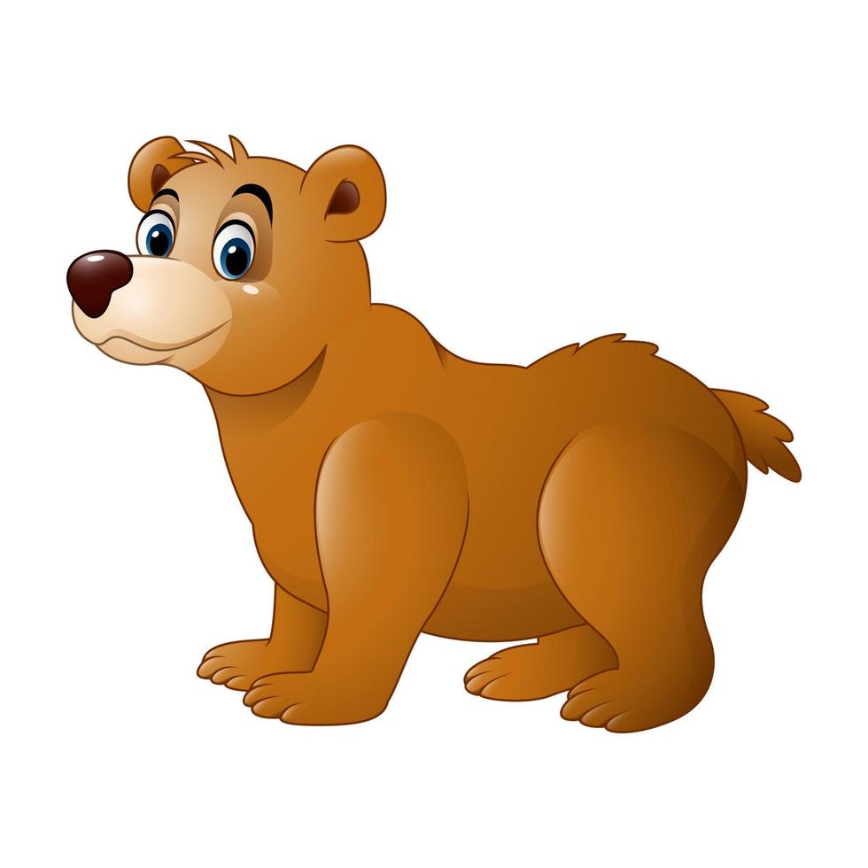 simpatico cartone animato di orsetto vettore