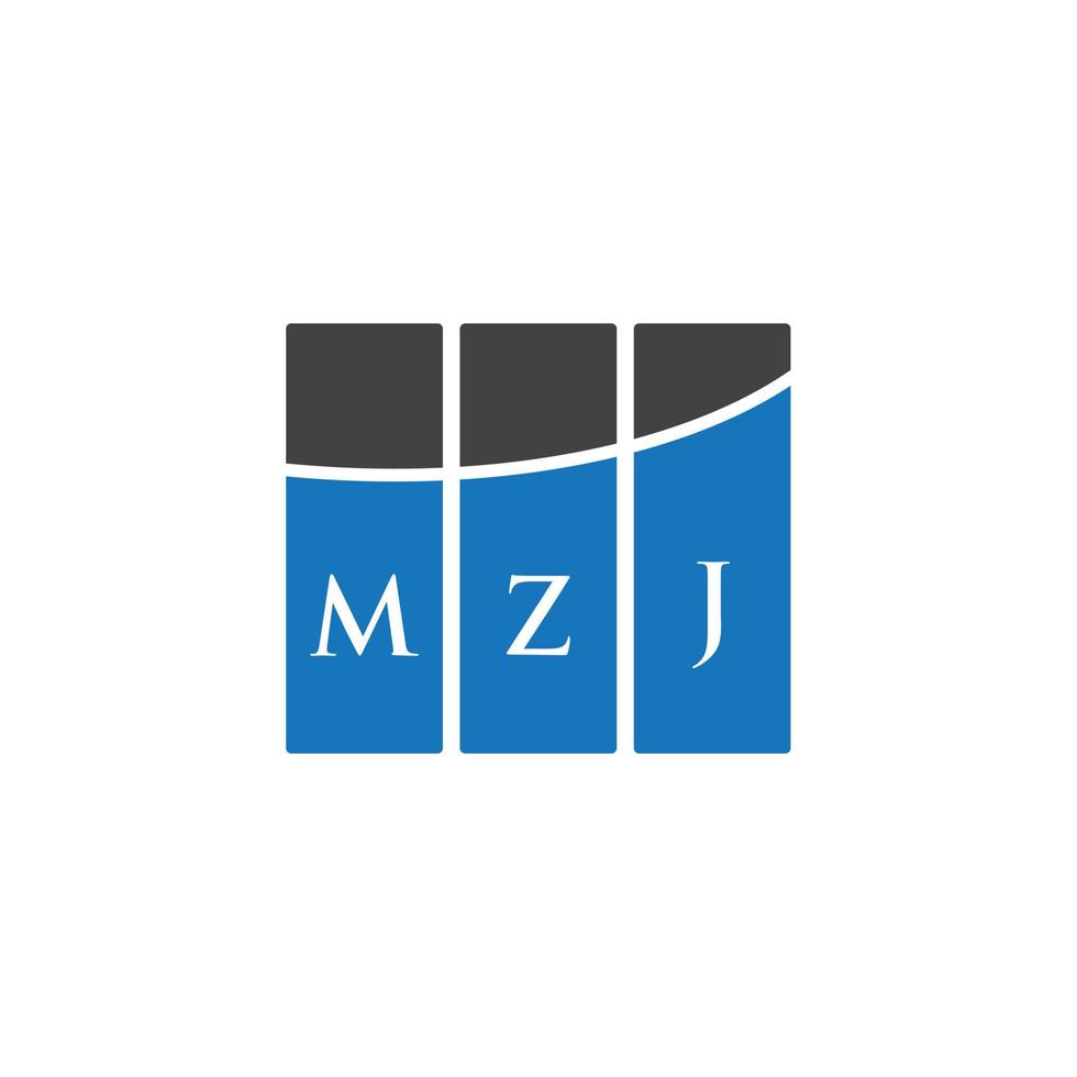 mzj lettera logo design su sfondo bianco. mzj creative iniziali lettera logo concept. disegno della lettera mzj. vettore