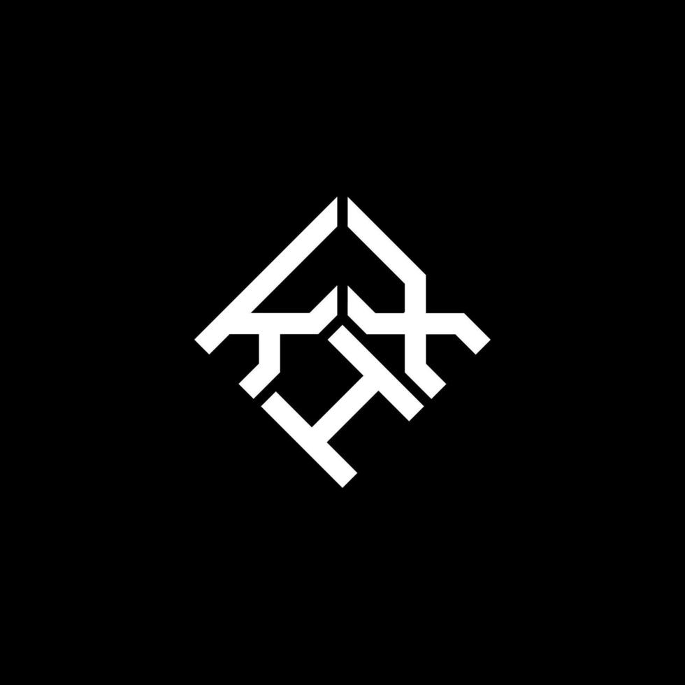 khx lettera logo design su sfondo nero. khx creative iniziali lettera logo concept. disegno della lettera khx. vettore