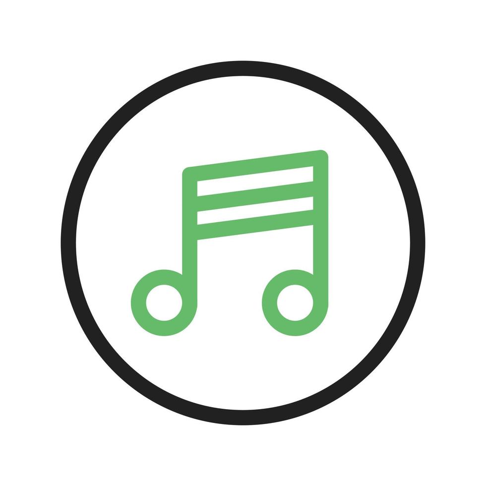 icona verde e nera della linea del lettore musicale vettore