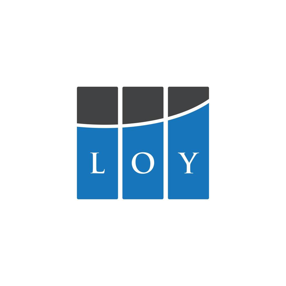 loy lettera logo design su sfondo bianco. loy creative iniziali lettera logo concept. disegno della lettera loy. vettore