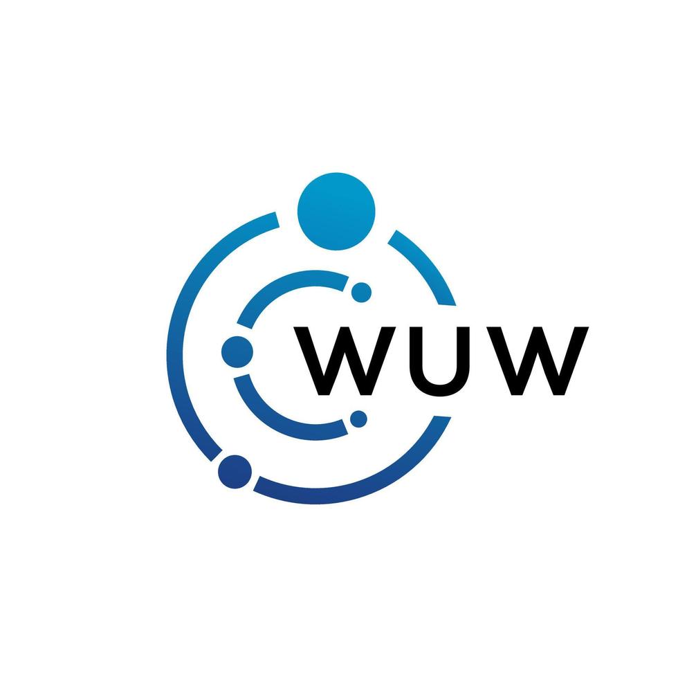 wuw lettera tecnologia logo design su sfondo bianco. wuw creative iniziali lettera it logo concept. www disegno della lettera. vettore